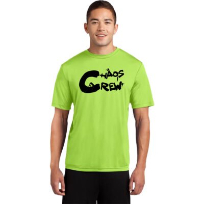 Men's Chaos Crew PosiCharge Jersey Shirt Lime shock w Black Logo